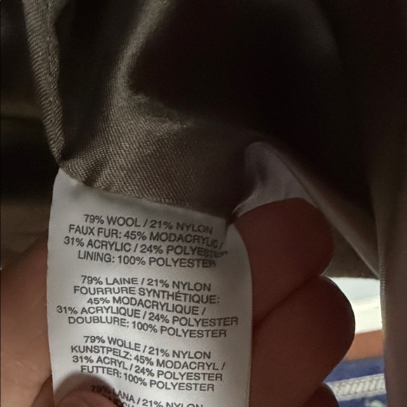 J. Crew Stadium Cloth by Nello Gori Wool Coat w/ Faux Fur Collar Gray Size 2 - Picture 6 of 16